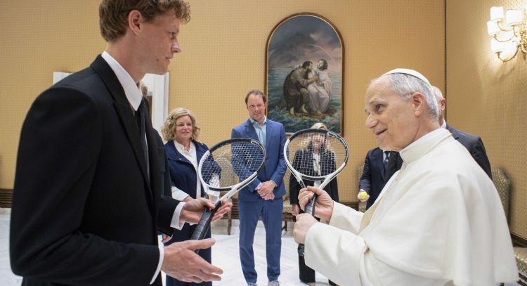 Papa León XIV recibe al tenista Jannik Sinner
