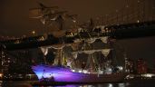 Foto ilustrativa de la nota titulada: Buque Cuauhtémoc choca contra el puente de Brooklyn; hay 22 lesionados (Videos)