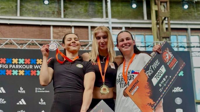 Ella Bucio gana la medalla de plata en la Copa del Mundo de Parkour en Ámsterdam
