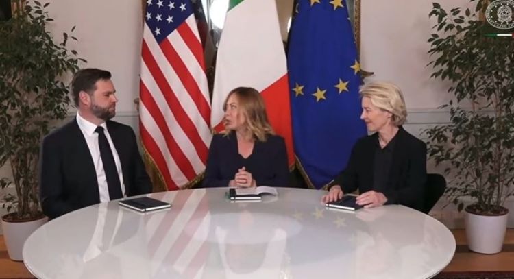 Von der Leyen y Vance se reúnen en Roma con Meloni como anfitriona