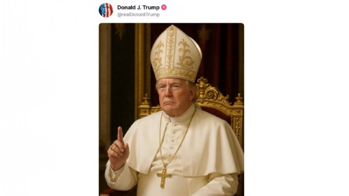 Donald Trump publica una imagen de él mismo como papa