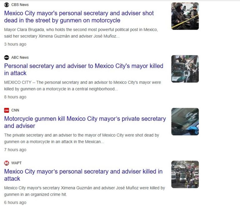 Así reporta la prensa internacional el asesinato de Ximena Guzmán y José Muñoz Vega