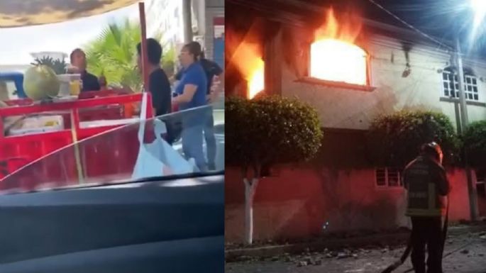 Tras golpiza a Ismael 'El piñas', vecinos incendian propiedad de presuntos agresores (VIDEO)