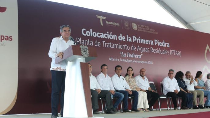 Tendrá Altamira nueva Planta Tratadora de Aguas Residuales; Américo pone primera piedra