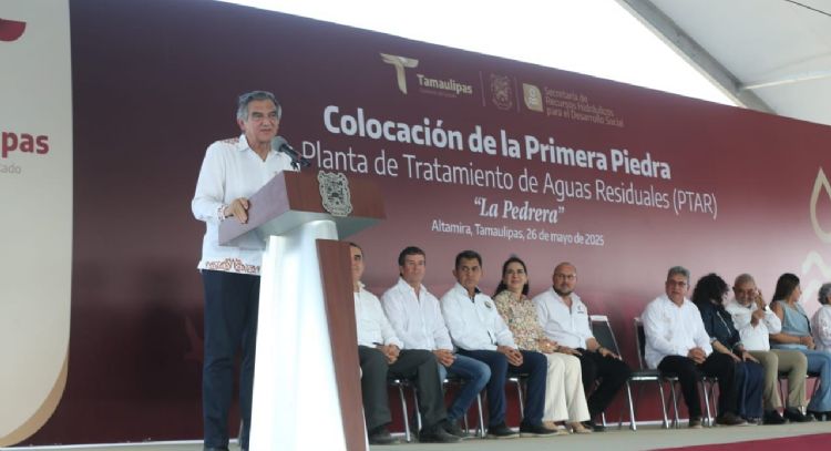 Tendrá Altamira nueva Planta Tratadora de Aguas Residuales; Américo pone primera piedra