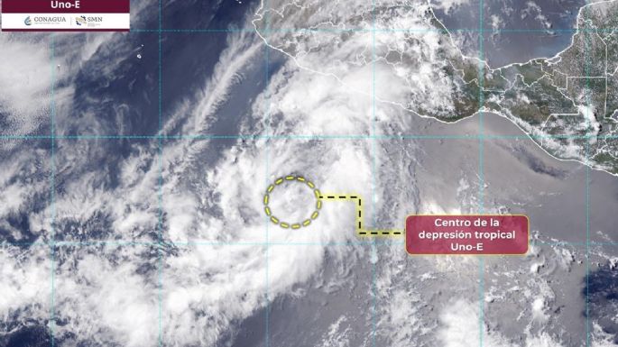 Surge la depresión tropical Uno-E, primer ciclón de 2025 en el Pacífico