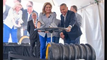 Gobernadora de Chihuahua  inaugura el Colector Norzagaray; beneficiará a 250 mil personas