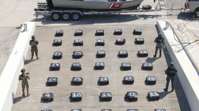Aseguran 1.5 toneladas de cocaína en costas de Jalisco; van casi 40 toneladas confiscadas en el país