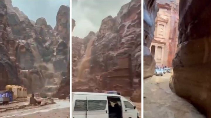 Inundaciones en Jordania dejan dos turistas muertos; evacúan ciudad arqueológica de Petra (Video)