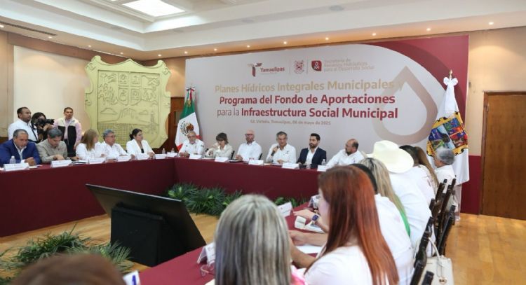 Impulsa Américo Villarreal proyectos municipales de infraestructura hídrica