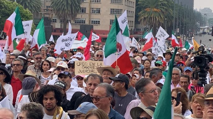 Realizan marcha contra elección al Poder Judicial en la Ciudad de México (Videos)