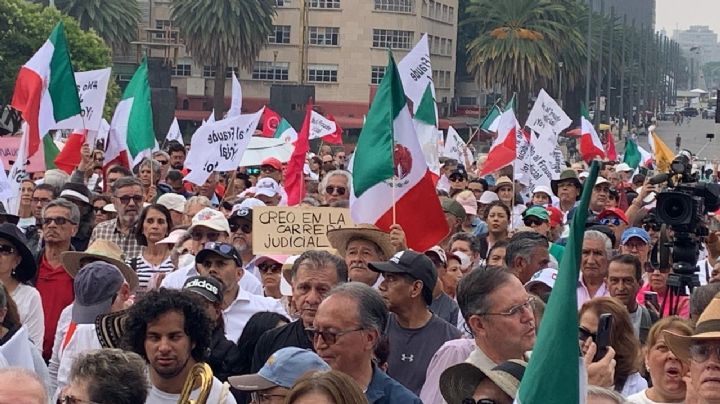 Realizan marcha contra elección al Poder Judicial en la Ciudad de México (Videos)