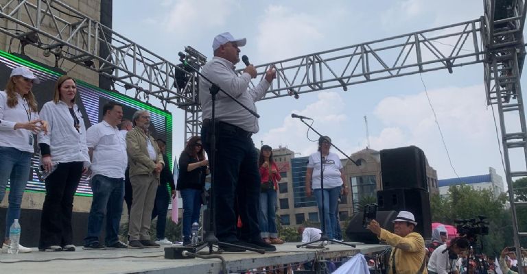 Realizan marcha contra de la elección al Poder Judicial en la Ciudad de México. Foto: Sara Pantoja