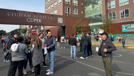 Grupo de sujetos intenta reventar paro de trabajadores en Ciudad Judicial de la CDMX (Videos)