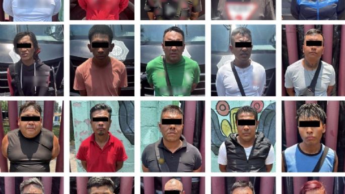Detienen a 21 presuntos integrantes de "Los 300” en la Gustavo A. Madero