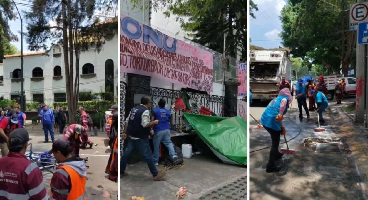 Retiran campamento frente a oficinas de la ONU; denunciaba caso de abuso sexual contra una menor