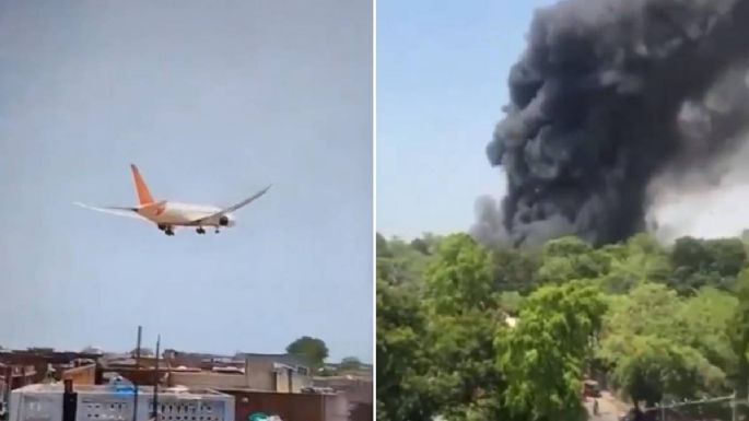 Se estrella un avión de Air India con 242 personas a bordo que iba rumbo a Londres (Videos)