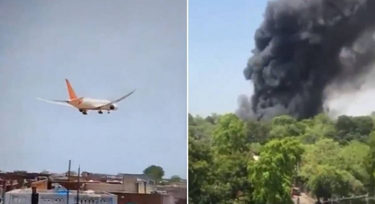 Se estrella un avión de Air India con 242 personas a bordo que iba rumbo a Londres (Videos)