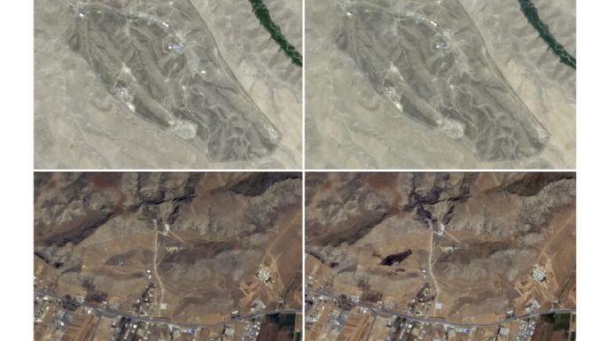 Imágenes satelitales muestran daños en bases de misiles iraníes tras ataques israelíes