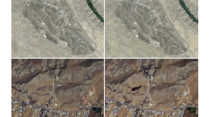 Imágenes satelitales muestran daños en bases de misiles iraníes tras ataques israelíes