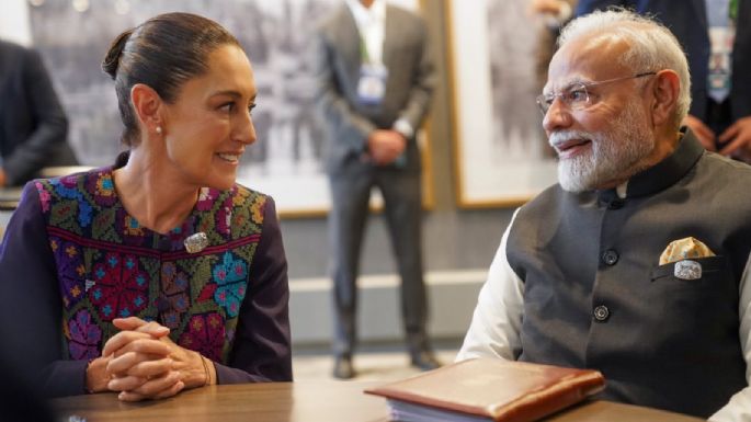 Sheinbaum se reúne con Modi; agradece a Carney la invitación al G7