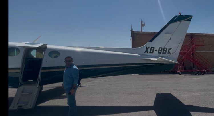 Delegado de Bienestar del Gobierno Federal: Viajero frecuente en aviones privados