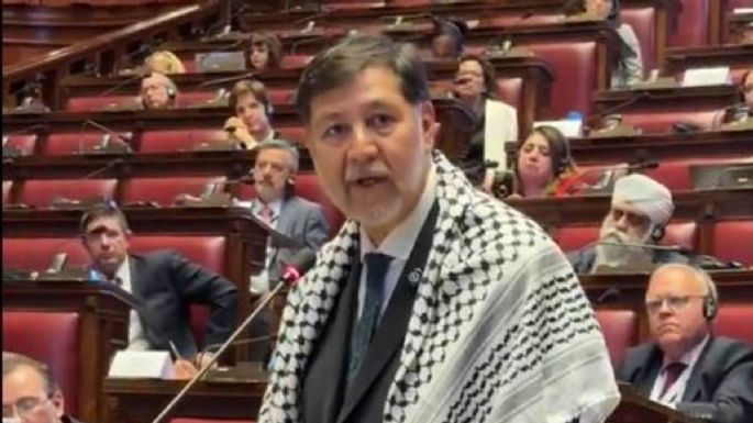 Fernández Noroña acude a parlamento interreligioso en Italia y  pide por la paz en Palestina