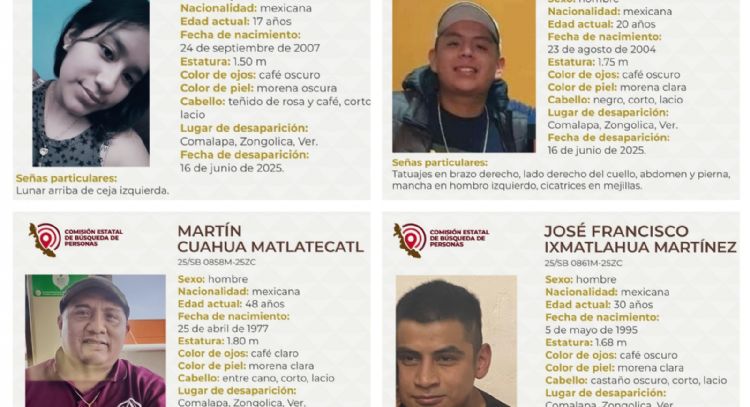 Hallan muertas en Omealca, Veracruz, a cuatro personas reportadas como desaparecidas