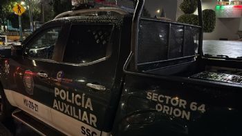 Balean la patrulla donde viajaba el jefe de la Policía Auxiliar de la alcaldía Cuauhtémoc