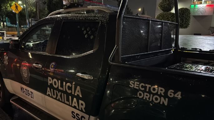 Balean la patrulla donde viajaba el jefe de la Policía Auxiliar de la alcaldía Cuauhtémoc