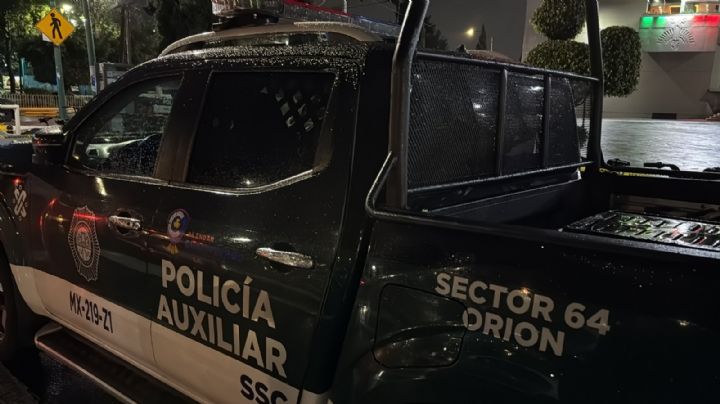 Balean la patrulla donde viajaba el jefe de la Policía Auxiliar de la alcaldía Cuauhtémoc