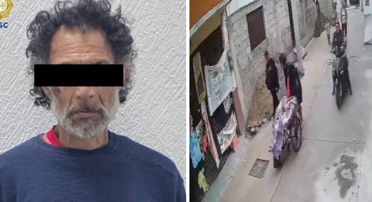Cae hombre que llevaba el cadáver de una adulta mayor en una silla de ruedas en Ticomán (Videos)