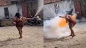 Foto ilustrativa de la nota titulada: Mujer resulta herida por explosión de pirotecnia en su cara durante festejo religioso