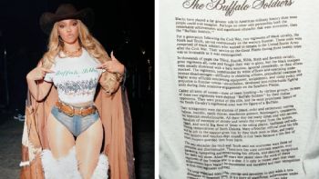 Critican a Beyoncé por vestir camiseta que llama "enemigos de la paz" a indígenas norteamericanos