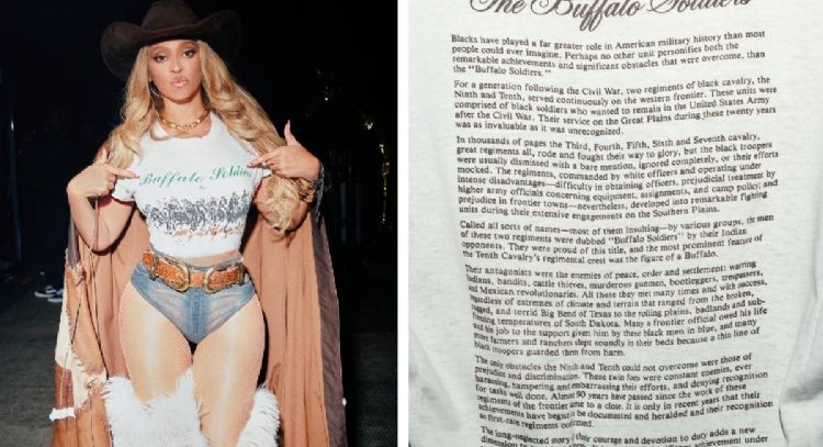 Critican a Beyoncé por vestir camiseta que llama "enemigos de la paz" a indígenas norteamericanos