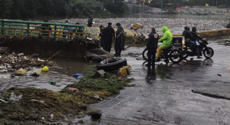 Se desborda presa Becerra en Álvaro Obregón tras activarse la Alerta Púrpura por lluvias (Video)