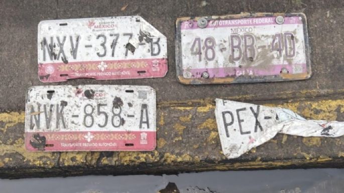 Estas son las placas de auto halladas tras las inundaciones en la CDMX