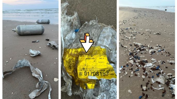 Encuentran restos de un cohete Starship en una playa de Tamaulipas