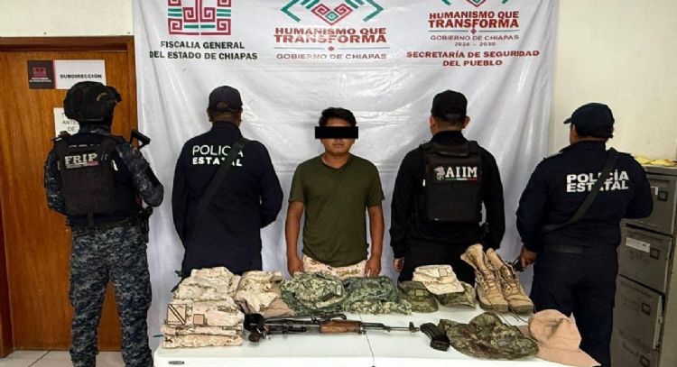Detienen a uno de los presuntos responsables de emboscar y calcinar a cinco policías en Chiapas