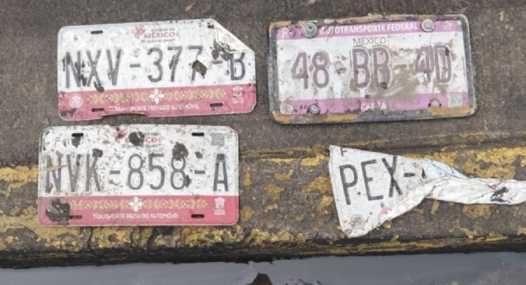 Estas son las placas de auto halladas tras las inundaciones en la CDMX