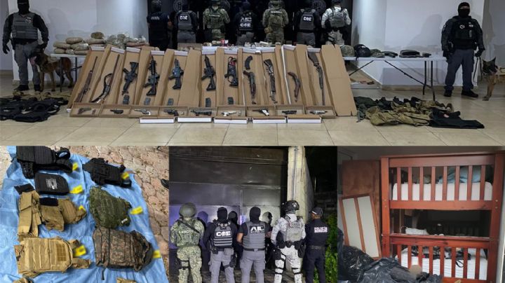 Decomisan armas, explosivos y droga en cateos realizados en Xochitepec, Morelos