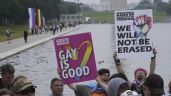 Foto ilustrativa de la nota titulada: Marcha de orgullo gay en EU se convierte en protesta contra Trump