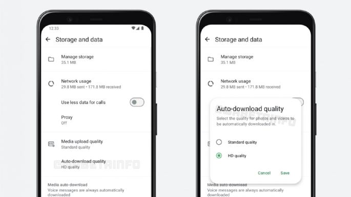 WhatsApp permitirá elegir la calidad de las fotos y los videos al descargarlos