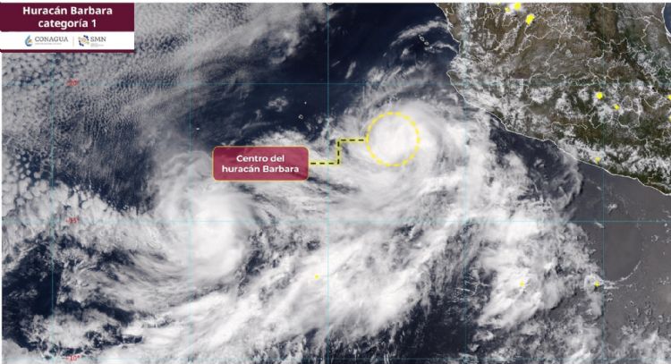 Bárbara ya es el primer huracán de 2025 en el Pacífico; alerta en los siguientes estados