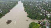 Foto ilustrativa de la nota titulada: Tormenta “Barry” deja un muerto, comunidades incomunicadas y daños en carreteras de Tamaulipas