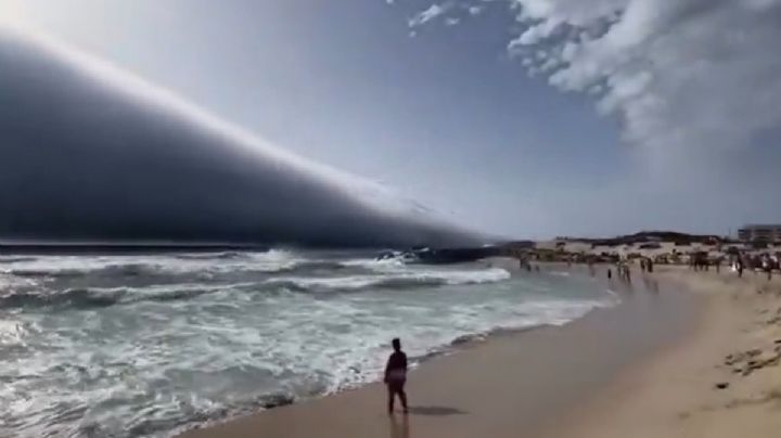 Bañistas en playa de Portugal confunden nubes con tsunami (Videos)