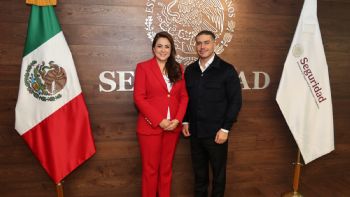 Gobernadora de Aguascalientes se reúne con Omar García Harfuch; buscan reforzar seguridad