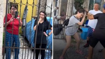 Desalojan a familia que invadió casa en Tampico (Videos)
