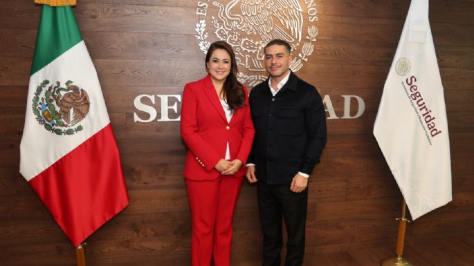 Gobernadora de Aguascalientes se reúne con Omar García Harfuch; buscan reforzar seguridad