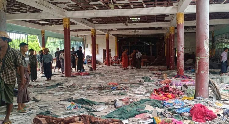 Al menos 23 muertos tras ataque aéreo contra un monasterio budista en Myanmar